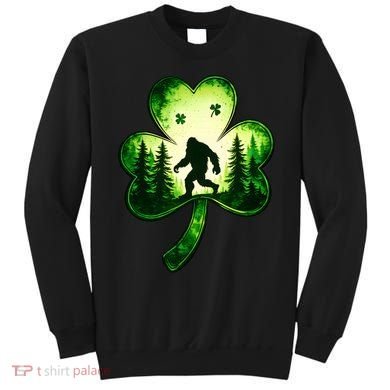 St Patricks Day Bigfoot Sasquatch Irish Clover Shamrock Sweatshirt