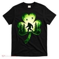 St Patricks Day Bigfoot Sasquatch Irish Clover Shamrock T-Shirt thumb 0
