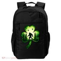 St Patricks Day Bigfoot Sasquatch Irish Clover Shamrock Backpack thumb 0