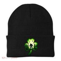St Patricks Day Bigfoot Sasquatch Irish Clover Shamrock Beanie thumb 0