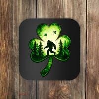 St Patricks Day Bigfoot Sasquatch Irish Clover Shamrock Coaster thumb 0
