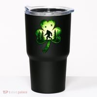 St Patricks Day Bigfoot Sasquatch Irish Clover Shamrock Tumbler thumb 0