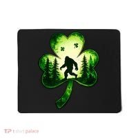 St Patricks Day Bigfoot Sasquatch Irish Clover Shamrock Mousepad thumb 0