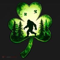 St Patricks Day Bigfoot Sasquatch Irish Clover Shamrock Women's Tank Top thumb 5