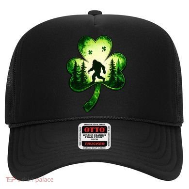St Patricks Day Bigfoot Sasquatch Irish Clover Shamrock Hat
