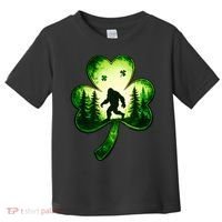 St Patricks Day Bigfoot Sasquatch Irish Clover Shamrock Toddler T-Shirt thumb 0