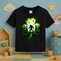 St Patricks Day Bigfoot Sasquatch Irish Clover Shamrock Toddler T-Shirt thumb 3