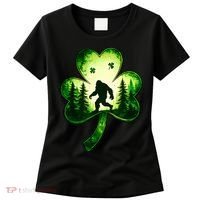 St Patricks Day Bigfoot Sasquatch Irish Clover Shamrock Women's T-Shirt thumb 0