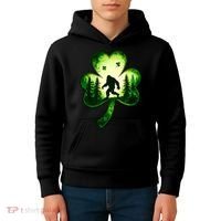 St Patricks Day Bigfoot Sasquatch Irish Clover Shamrock Kids Hoodie thumb 4