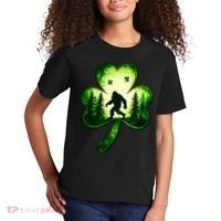 St Patricks Day Bigfoot Sasquatch Irish Clover Shamrock Kids T-Shirt thumb 2