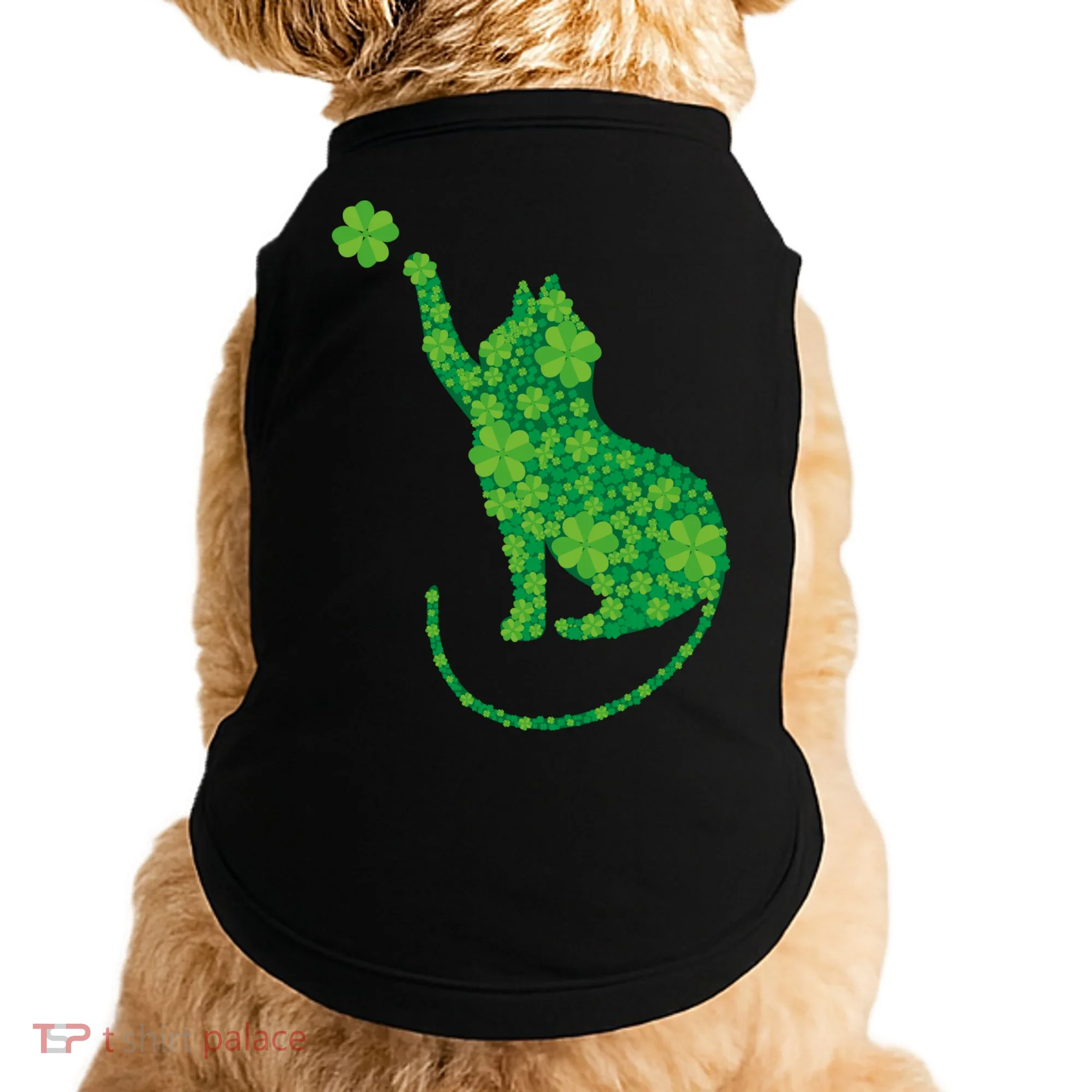 St Patricks Day, Cat St Patricks Day, Cat Shamrock Doggie Tank