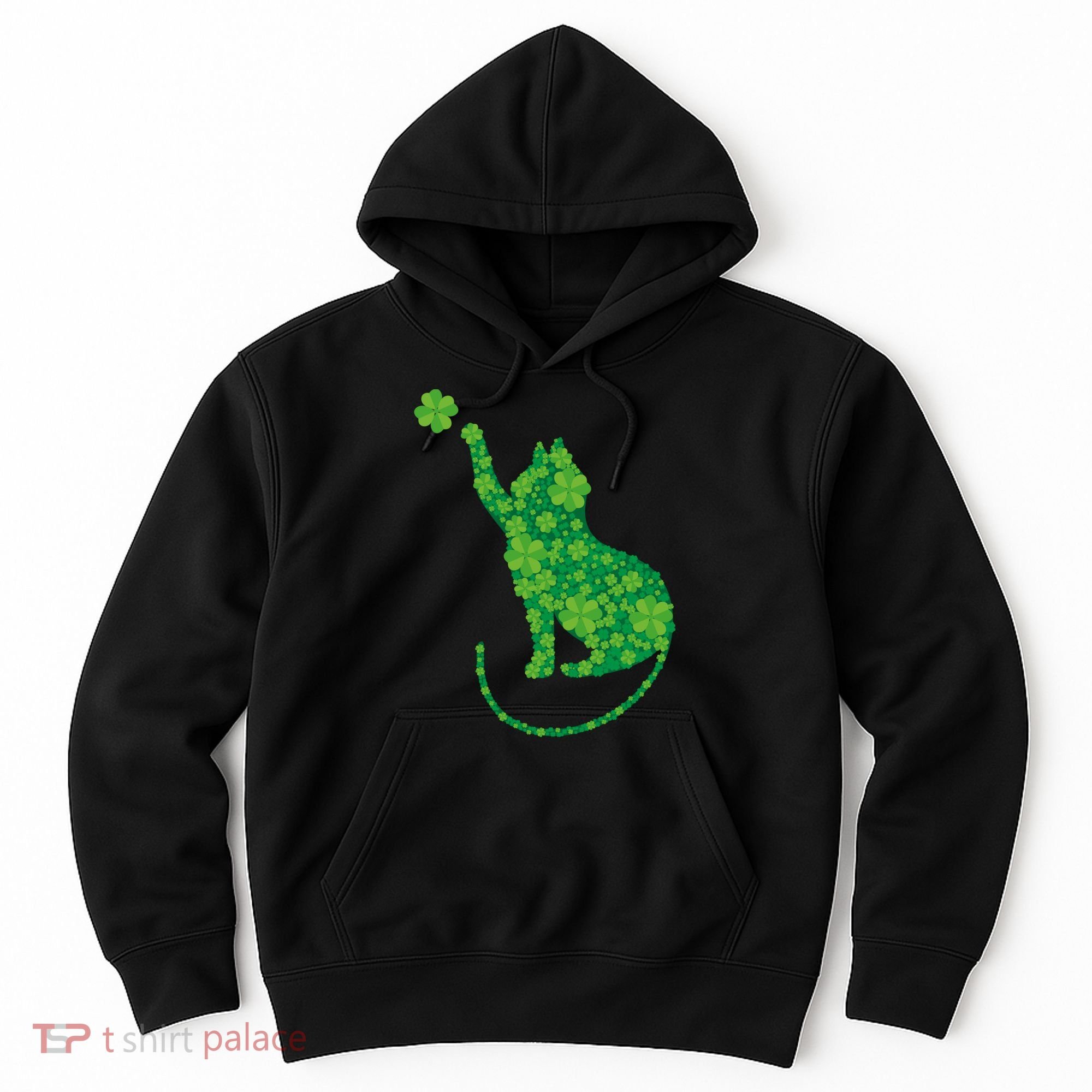 St Patricks Day, Cat St Patricks Day, Cat Shamrock Hoodie