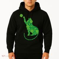 St Patricks Day, Cat St Patricks Day, Cat Shamrock Hoodie thumb 2