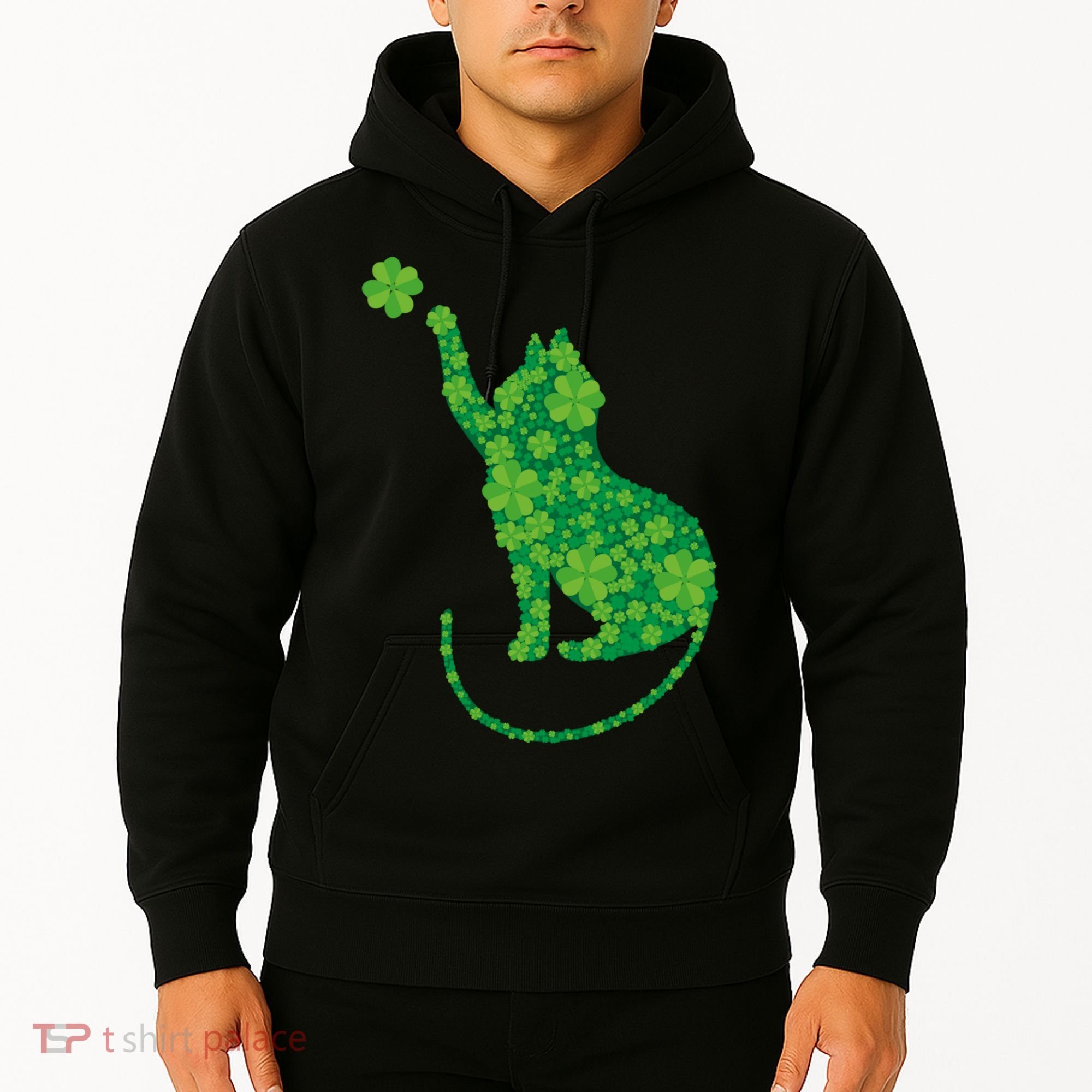 St Patricks Day, Cat St Patricks Day, Cat Shamrock Hoodie