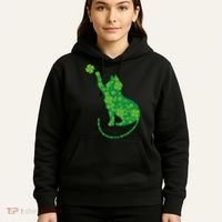 St Patricks Day, Cat St Patricks Day, Cat Shamrock Hoodie thumb 5