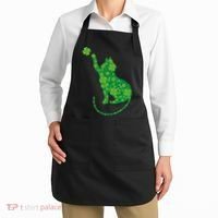 St Patricks Day, Cat St Patricks Day, Cat Shamrock Apron thumb 2