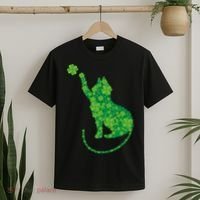 St Patricks Day, Cat St Patricks Day, Cat Shamrock T-Shirt thumb 2