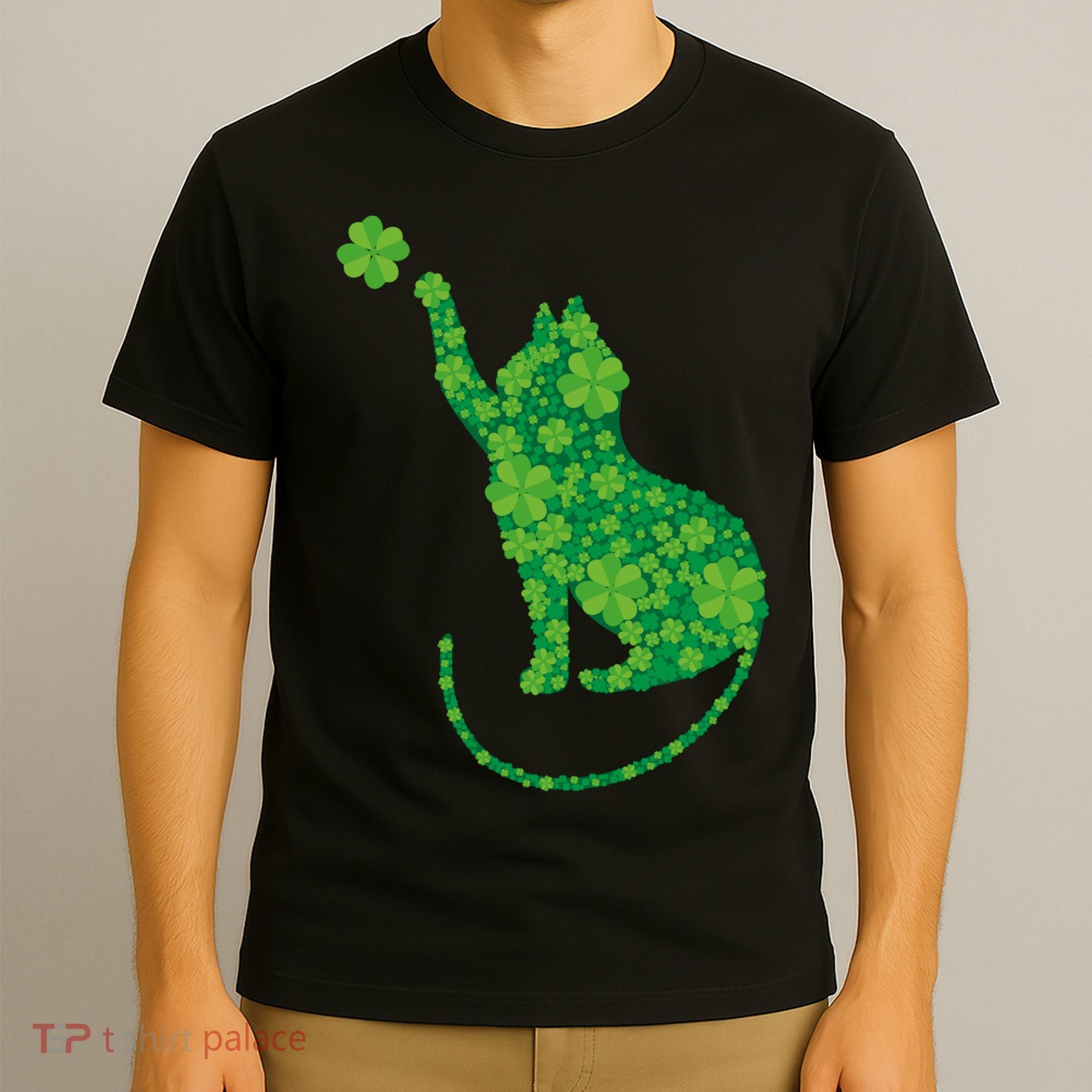 St Patricks Day, Cat St Patricks Day, Cat Shamrock T-Shirt