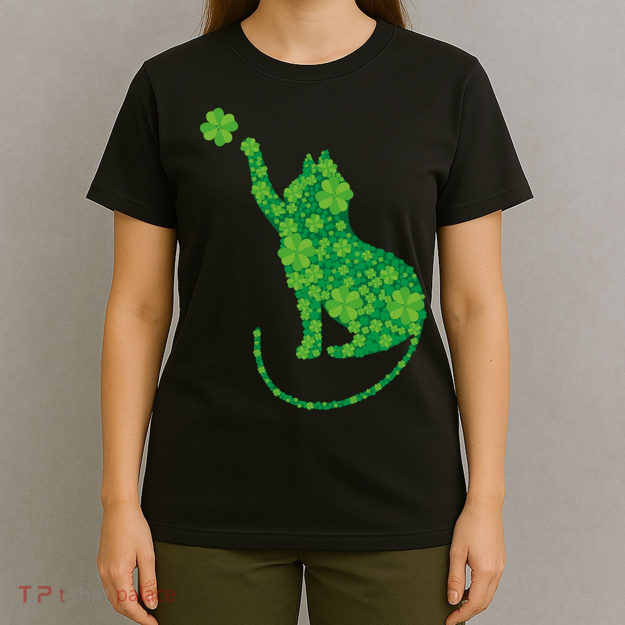 St Patricks Day, Cat St Patricks Day, Cat Shamrock T-Shirt
