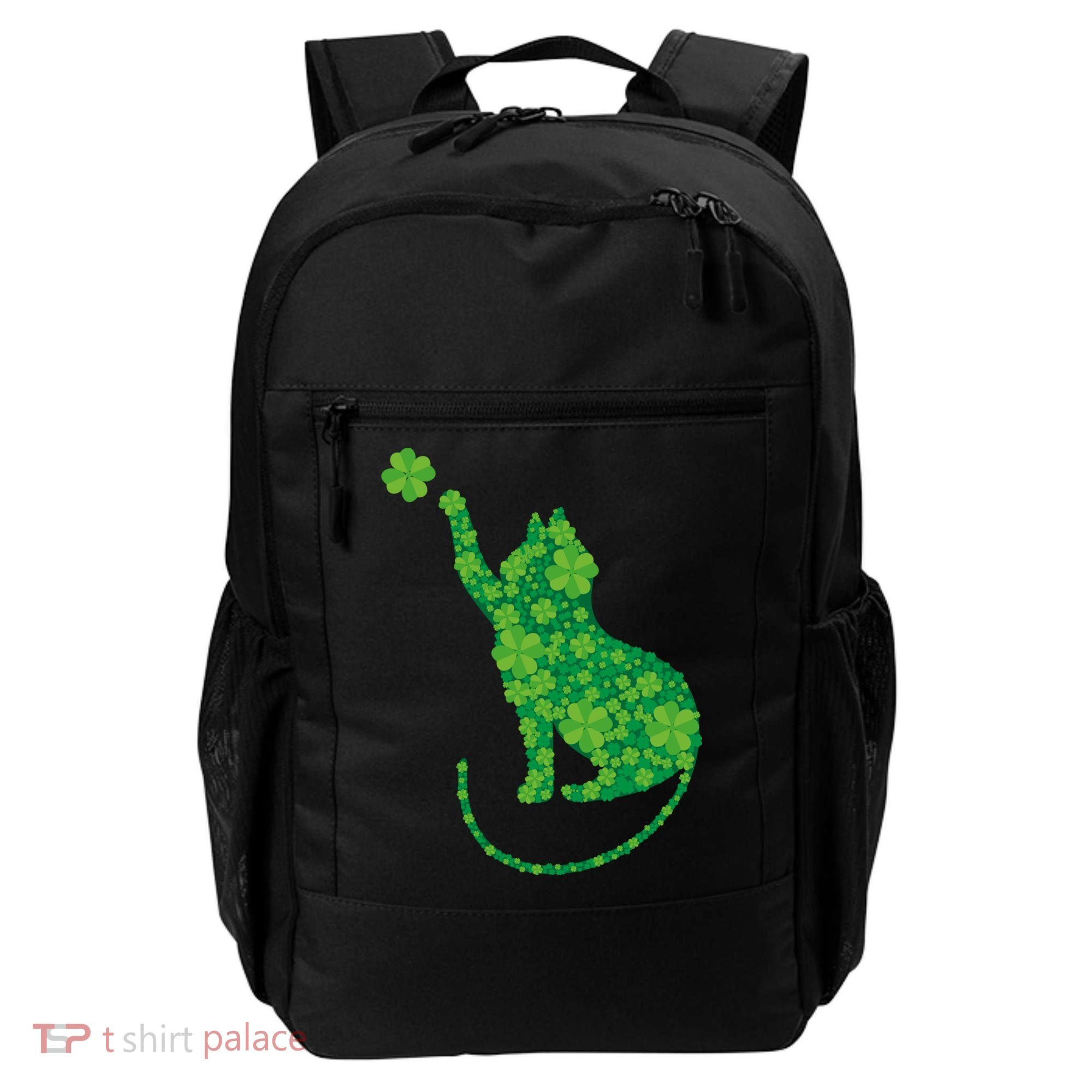 St Patricks Day, Cat St Patricks Day, Cat Shamrock Backpack