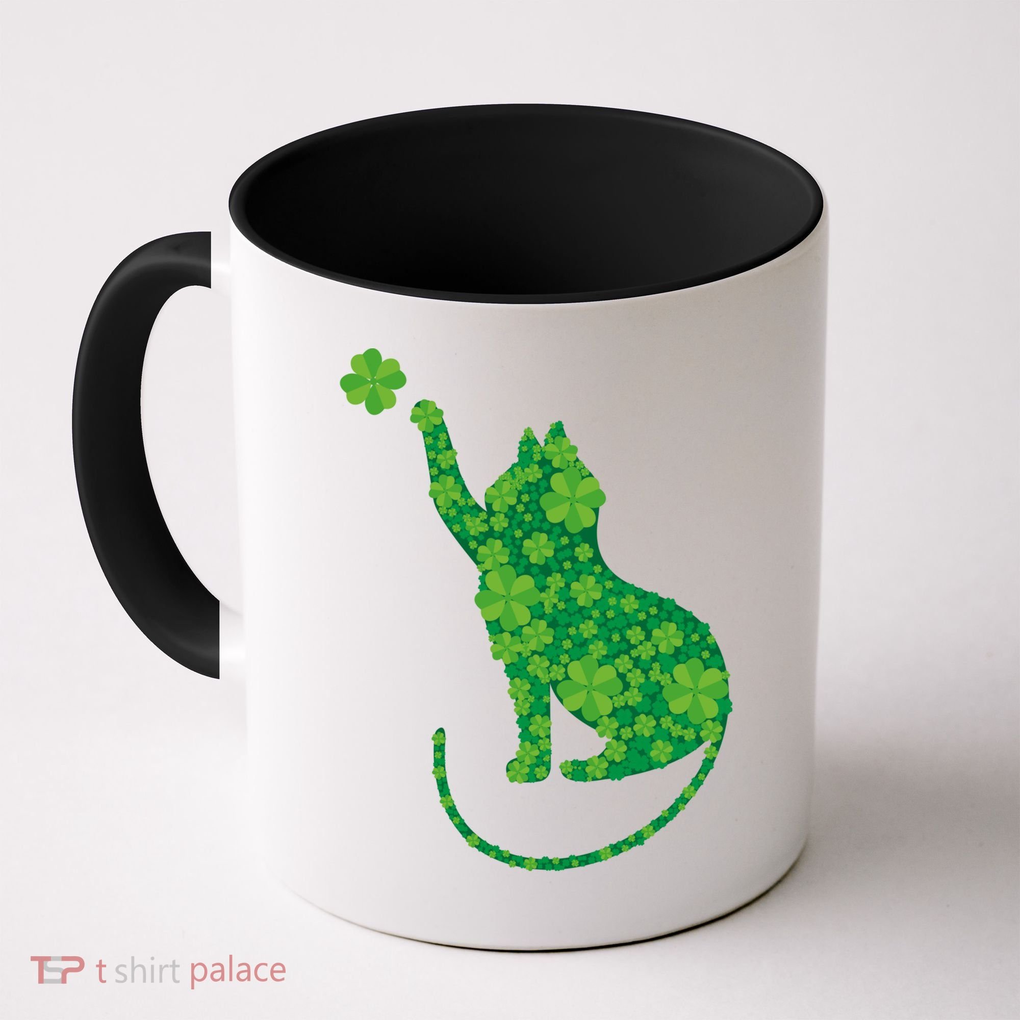 St Patricks Day, Cat St Patricks Day, Cat Shamrock Coffee Mug
