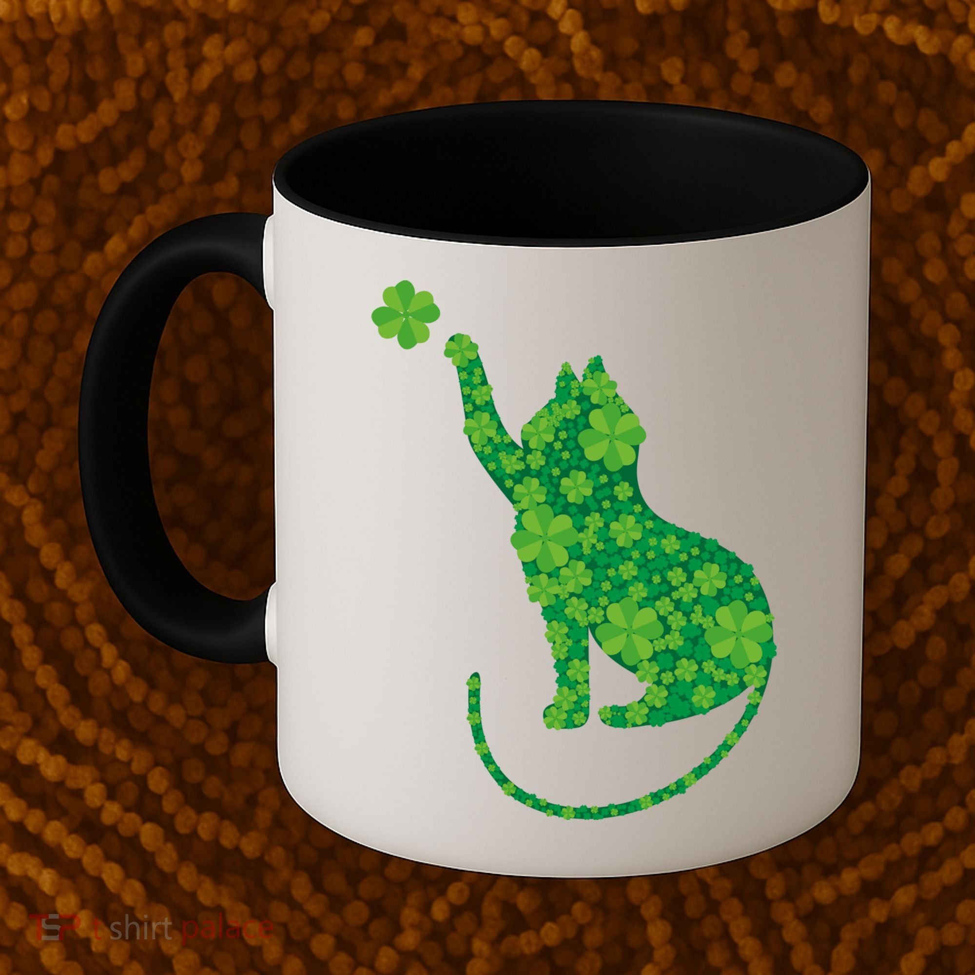 St Patricks Day, Cat St Patricks Day, Cat Shamrock Coffee Mug