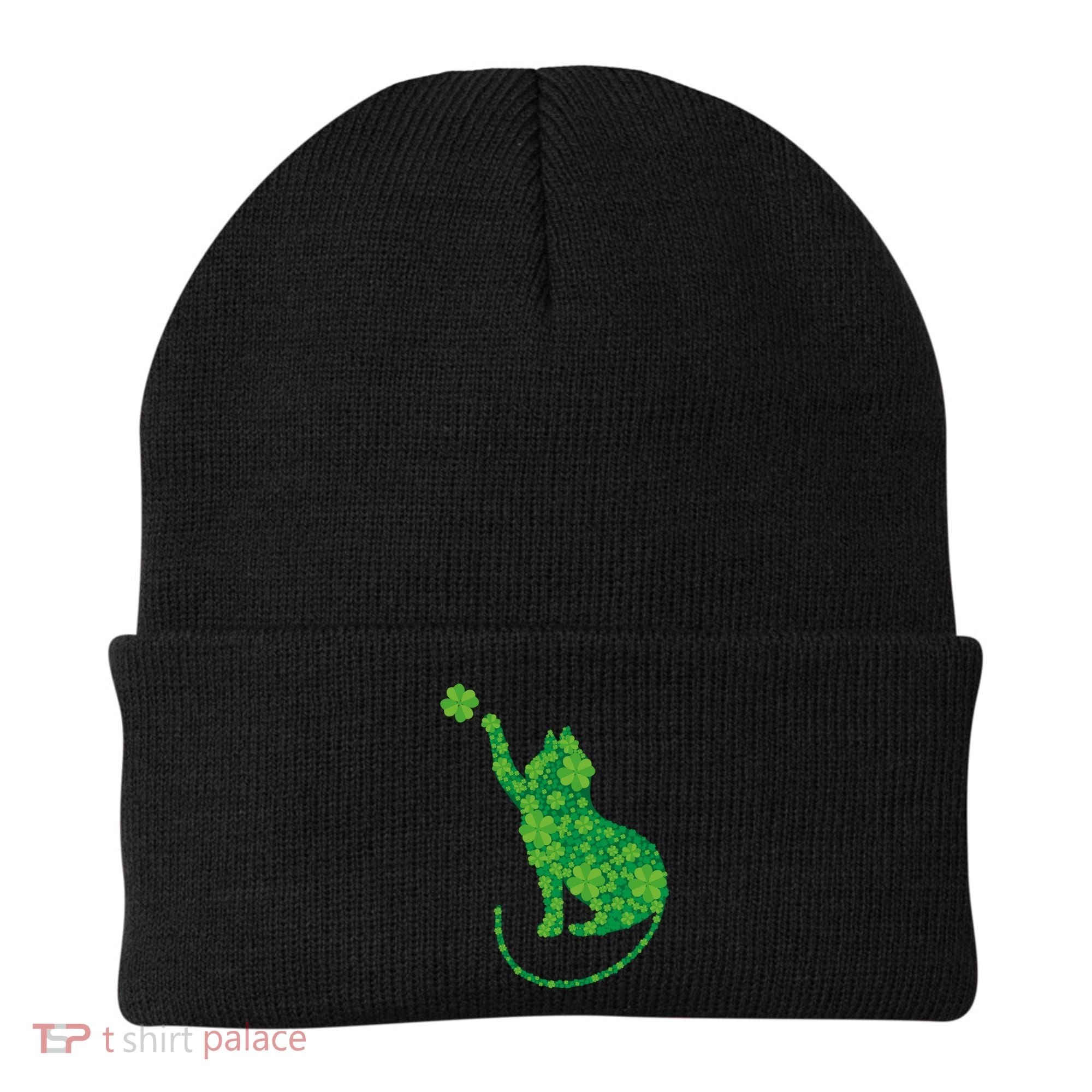 St Patricks Day, Cat St Patricks Day, Cat Shamrock Beanie