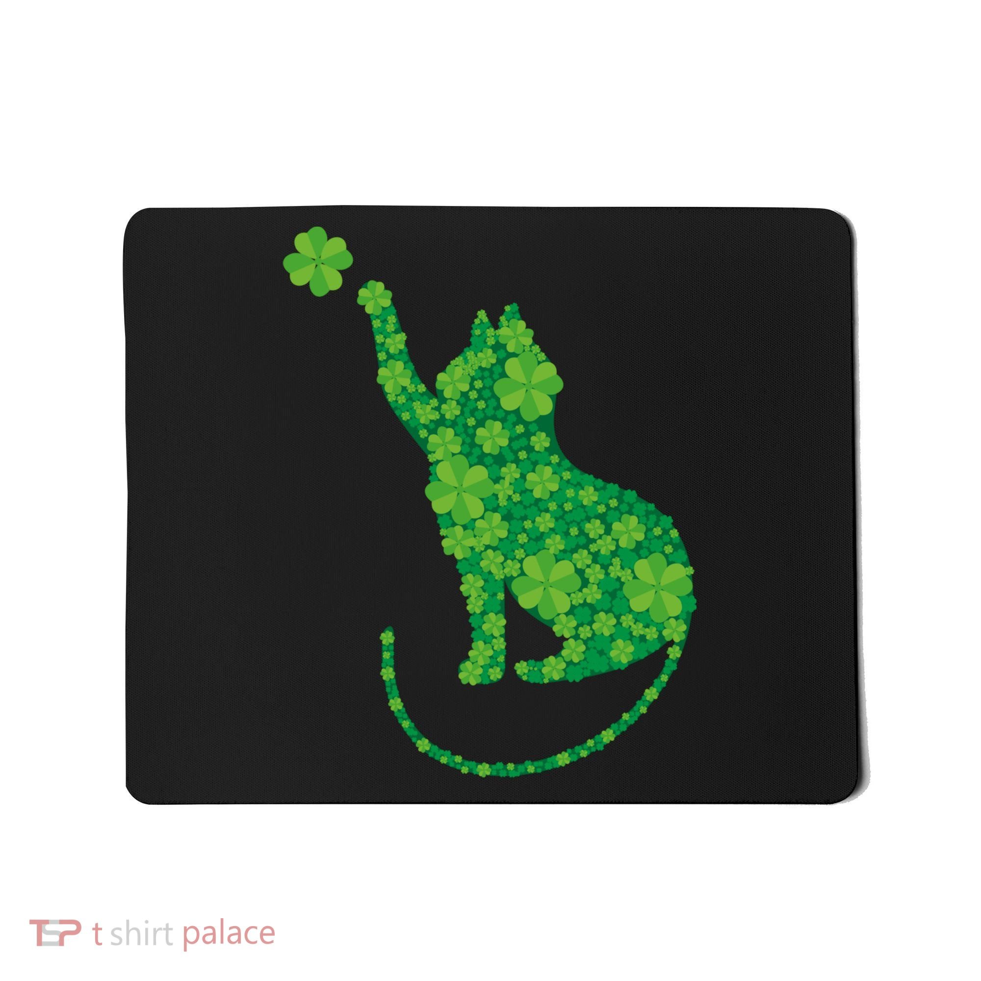St Patricks Day, Cat St Patricks Day, Cat Shamrock Mousepad