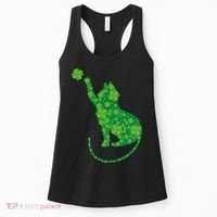 St Patricks Day, Cat St Patricks Day, Cat Shamrock Women's Tank Top thumb 0