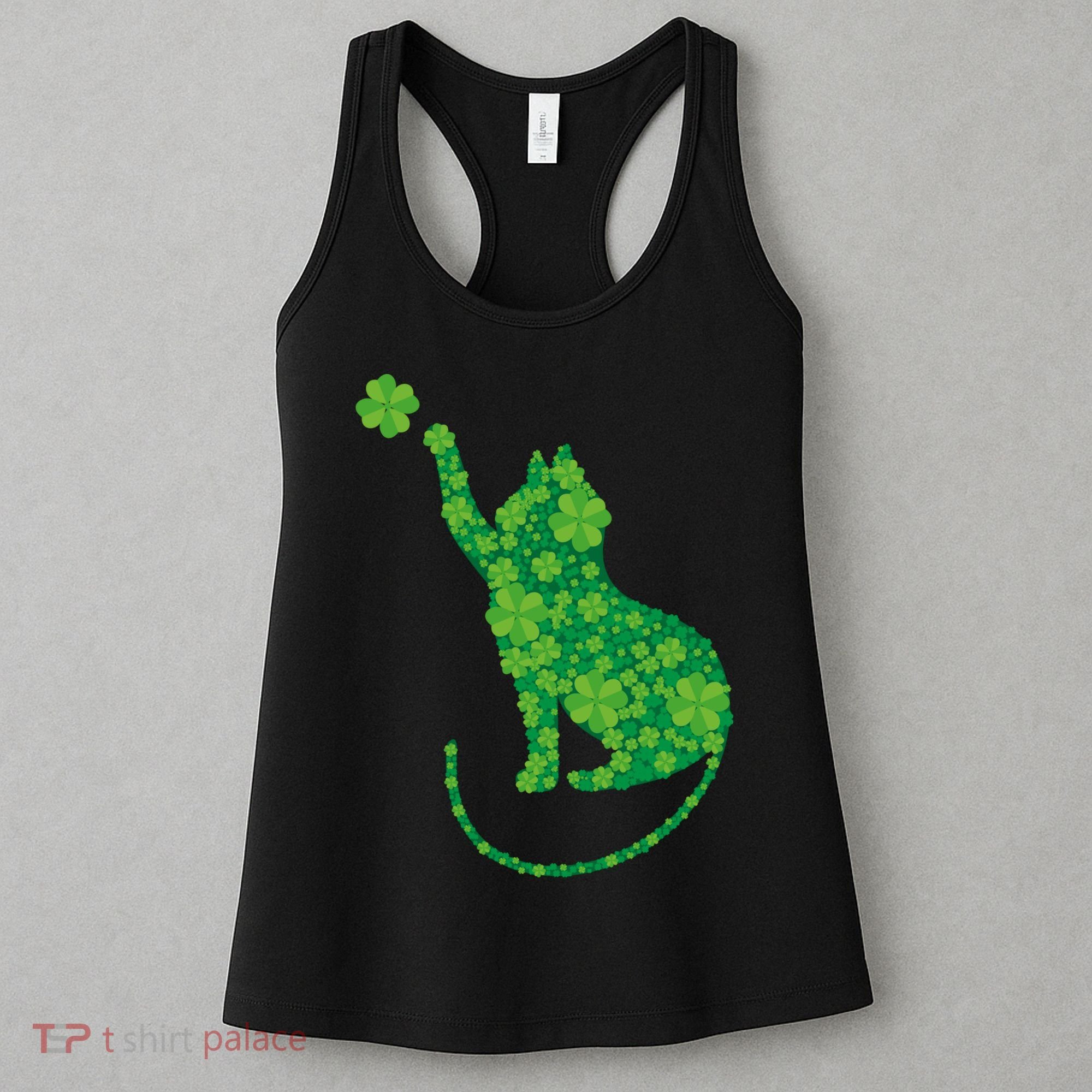 St Patricks Day, Cat St Patricks Day, Cat Shamrock Women's Tank Top