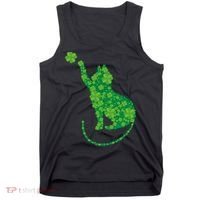 St Patricks Day, Cat St Patricks Day, Cat Shamrock Tank Top thumb 0