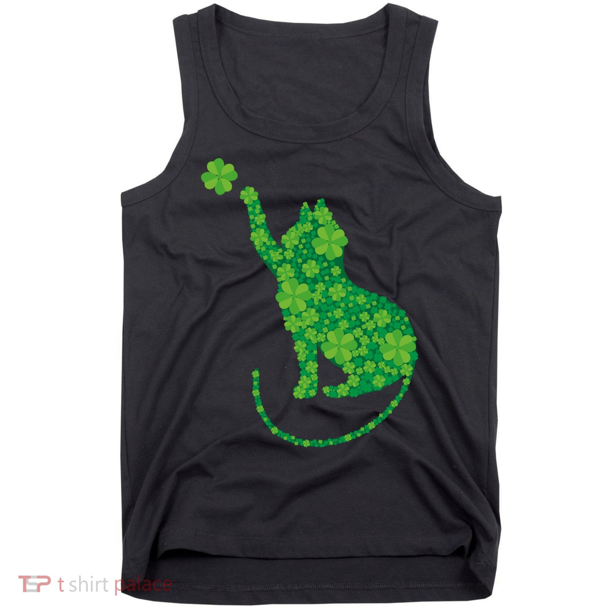 St Patricks Day, Cat St Patricks Day, Cat Shamrock Tank Top