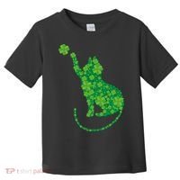 St Patricks Day, Cat St Patricks Day, Cat Shamrock Toddler T-Shirt thumb 0