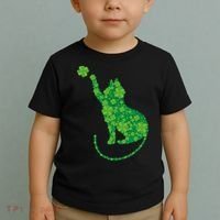 St Patricks Day, Cat St Patricks Day, Cat Shamrock Toddler T-Shirt thumb 2