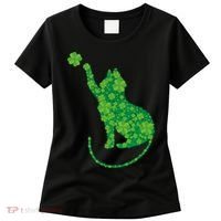 St Patricks Day, Cat St Patricks Day, Cat Shamrock Women's T-Shirt thumb 0