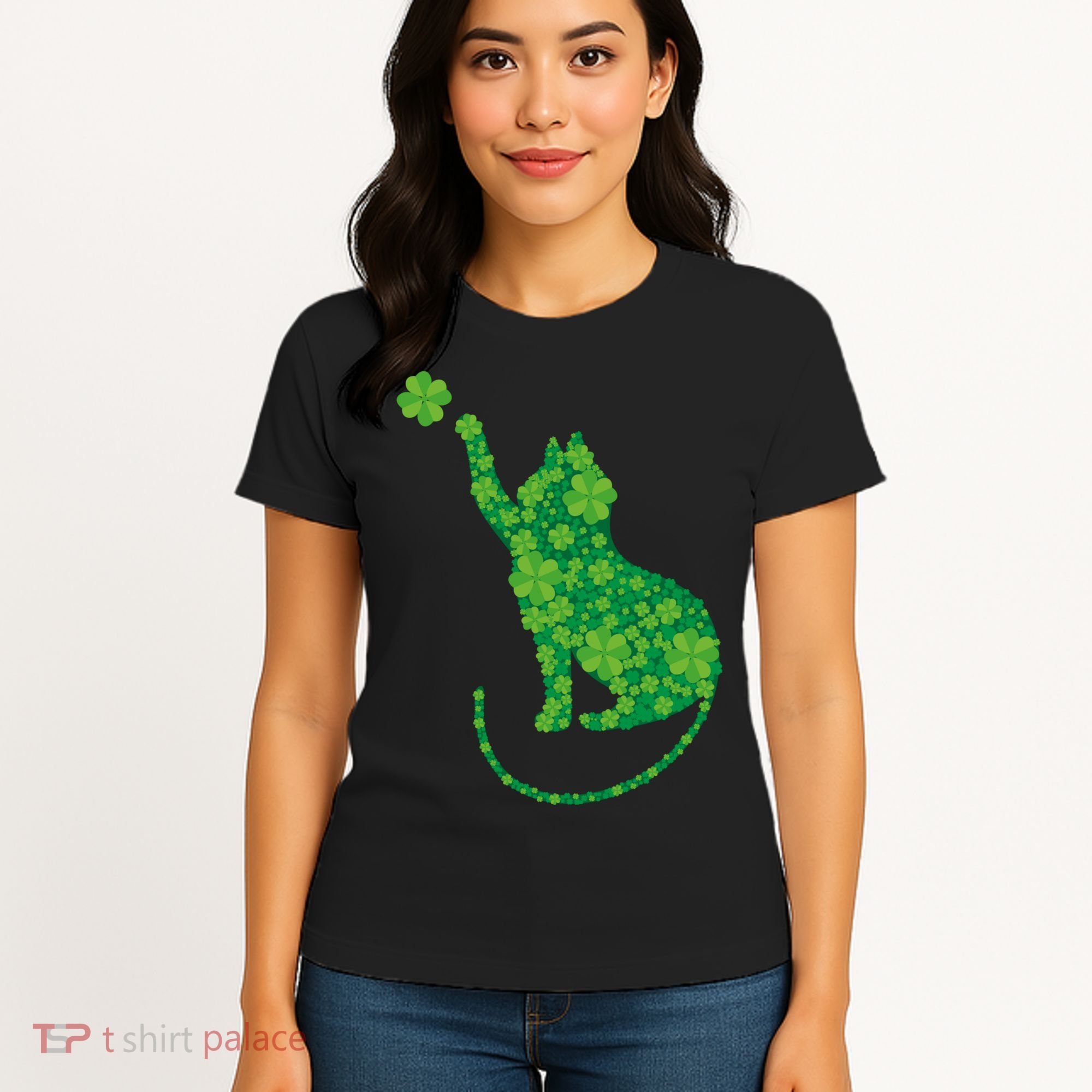 St Patricks Day, Cat St Patricks Day, Cat Shamrock Women's T-Shirt