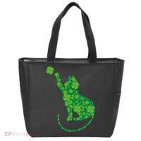 St Patricks Day, Cat St Patricks Day, Cat Shamrock Tote Bag thumb 0