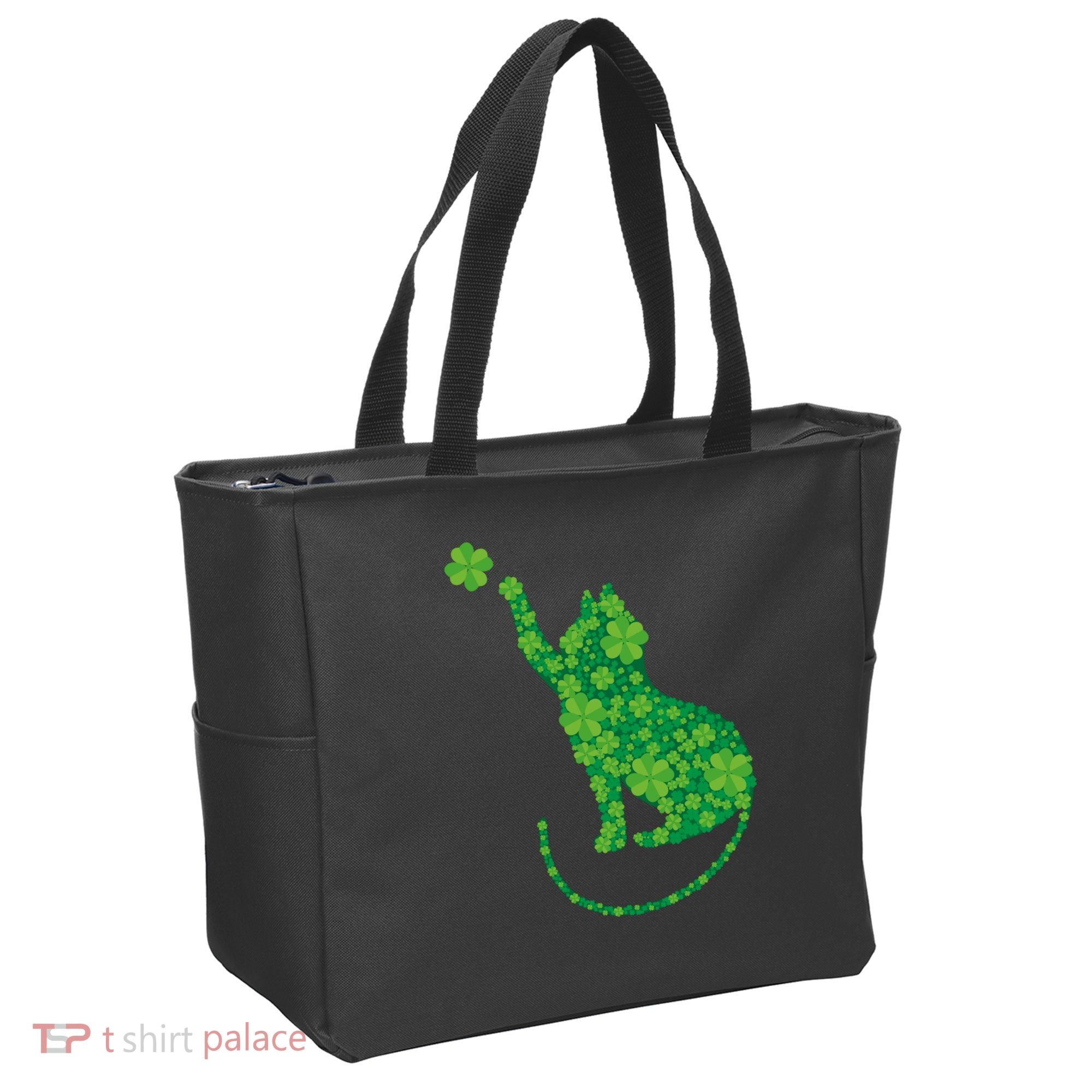 St Patricks Day, Cat St Patricks Day, Cat Shamrock Tote Bag