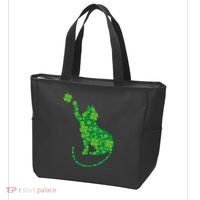 St Patricks Day, Cat St Patricks Day, Cat Shamrock Tote Bag thumb 3