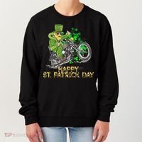 St Patricks Day For Motorcycle Bike Biker Rider Women's Sweatshirt thumb 0
