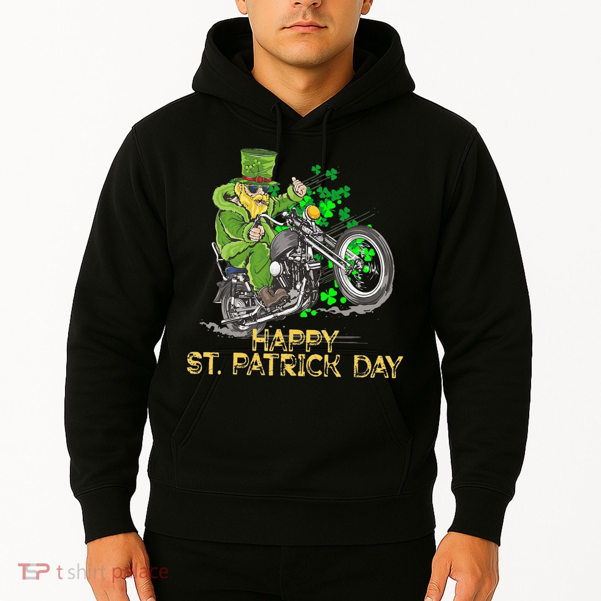 St Patricks Day For Motorcycle Bike Biker Rider Hoodie