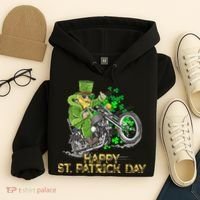 St Patricks Day For Motorcycle Bike Biker Rider Hoodie thumb 4