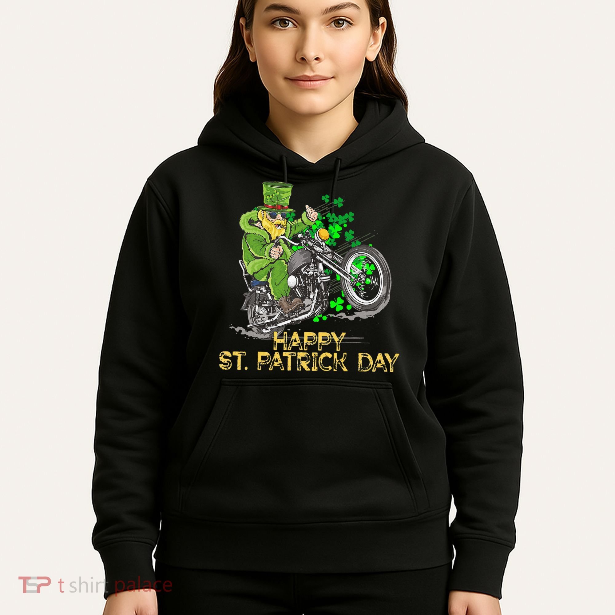 St Patricks Day For Motorcycle Bike Biker Rider Hoodie