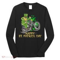 St Patricks Day For Motorcycle Bike Biker Rider Long Sleeve Shirt thumb 0