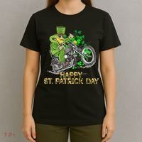 St Patricks Day For Motorcycle Bike Biker Rider T-Shirt thumb 4