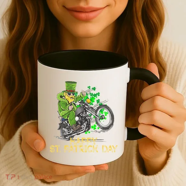 St Patricks Day For Motorcycle Bike Biker Rider Coffee Mug
