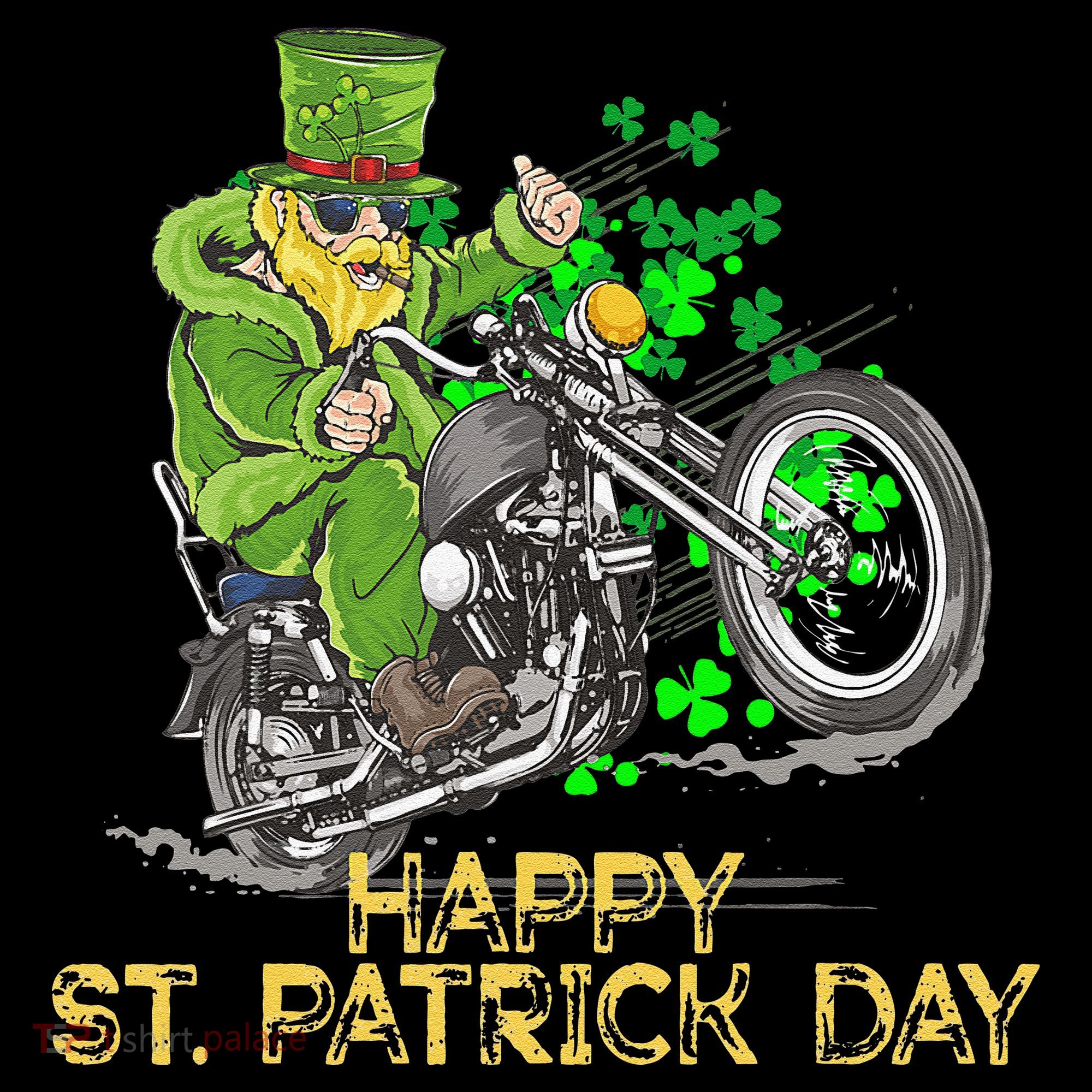 St Patricks Day For Motorcycle Bike Biker Rider Women's Hoodie