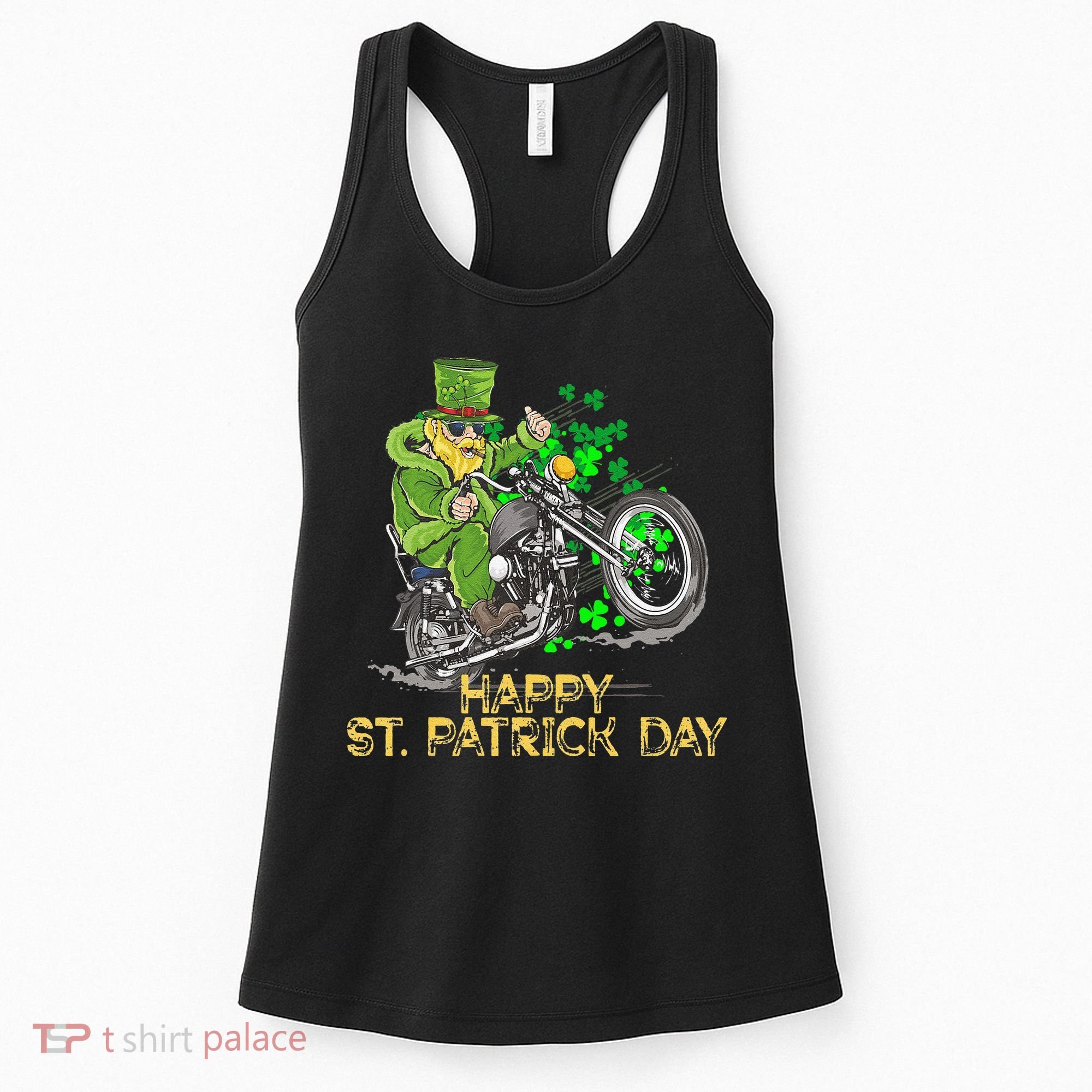 St Patricks Day For Motorcycle Bike Biker Rider Women's Tank Top