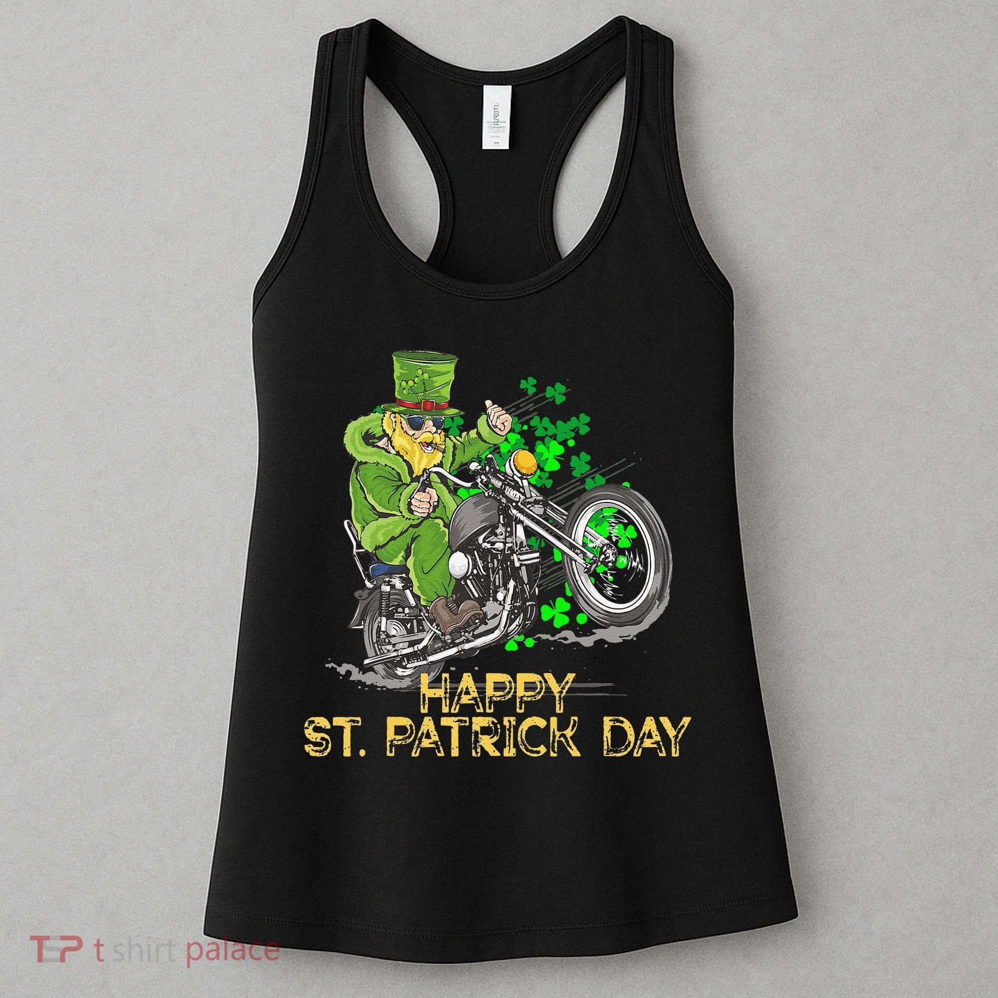 St Patricks Day For Motorcycle Bike Biker Rider Women's Tank Top