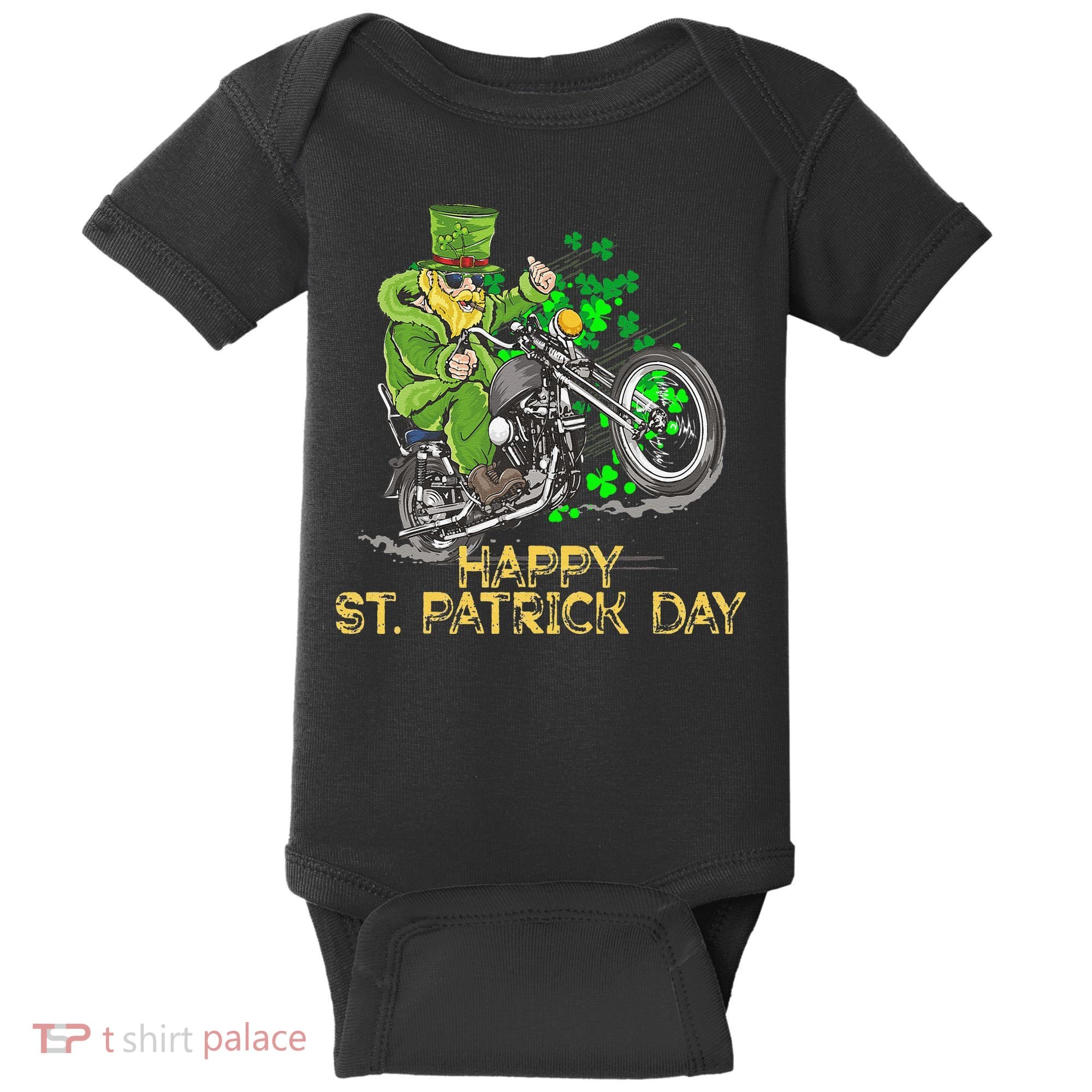 St Patricks Day For Motorcycle Bike Biker Rider Baby Bodysuit